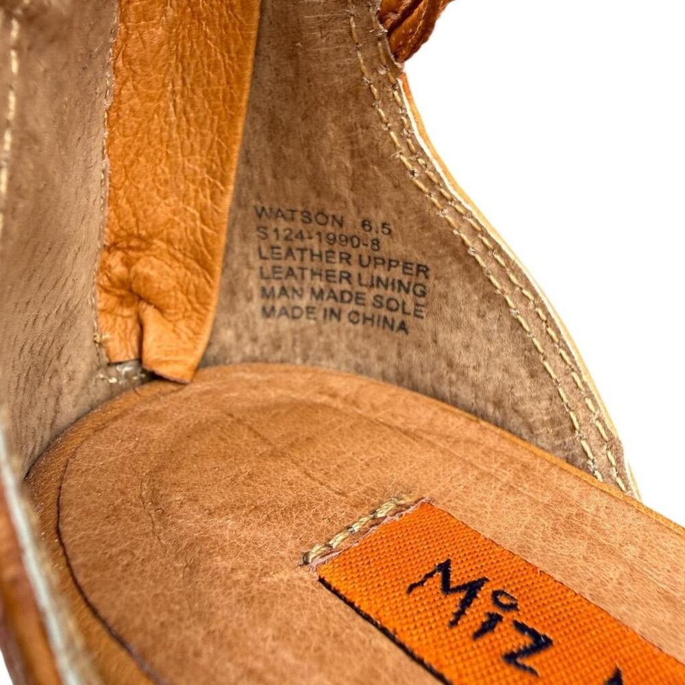 Miz Mooz Watson Strappy Open Toe Tan Leather Heel Women size 6.5 - Picture 4 of 6